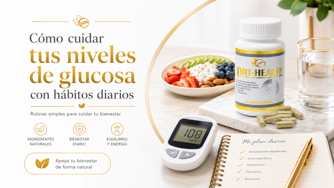 Cómo cuidar tus niveles de glucosa con hábitos diarios | DBT-Health MAX®