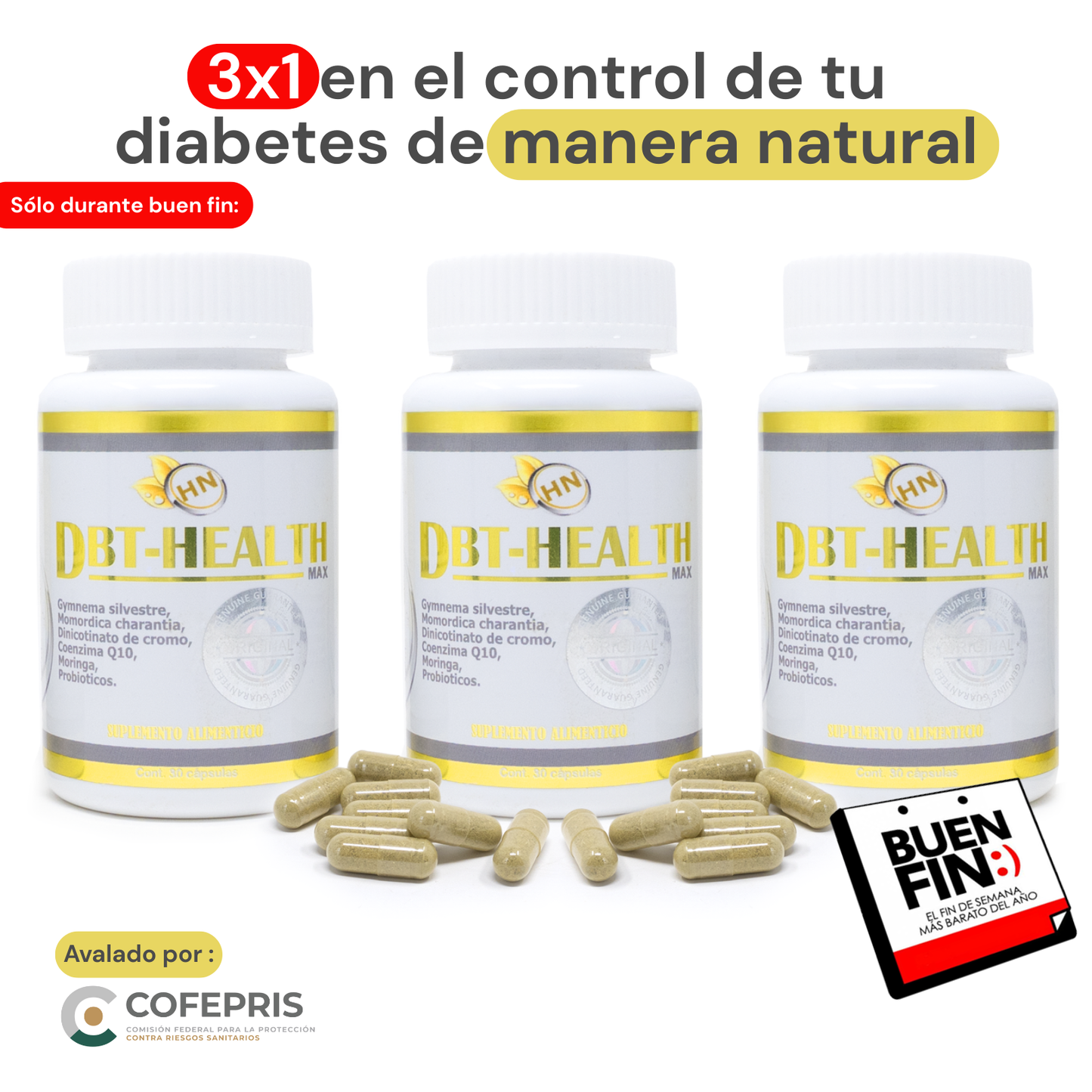 DBT Health Max® | Controla tu diabetes de manera natural